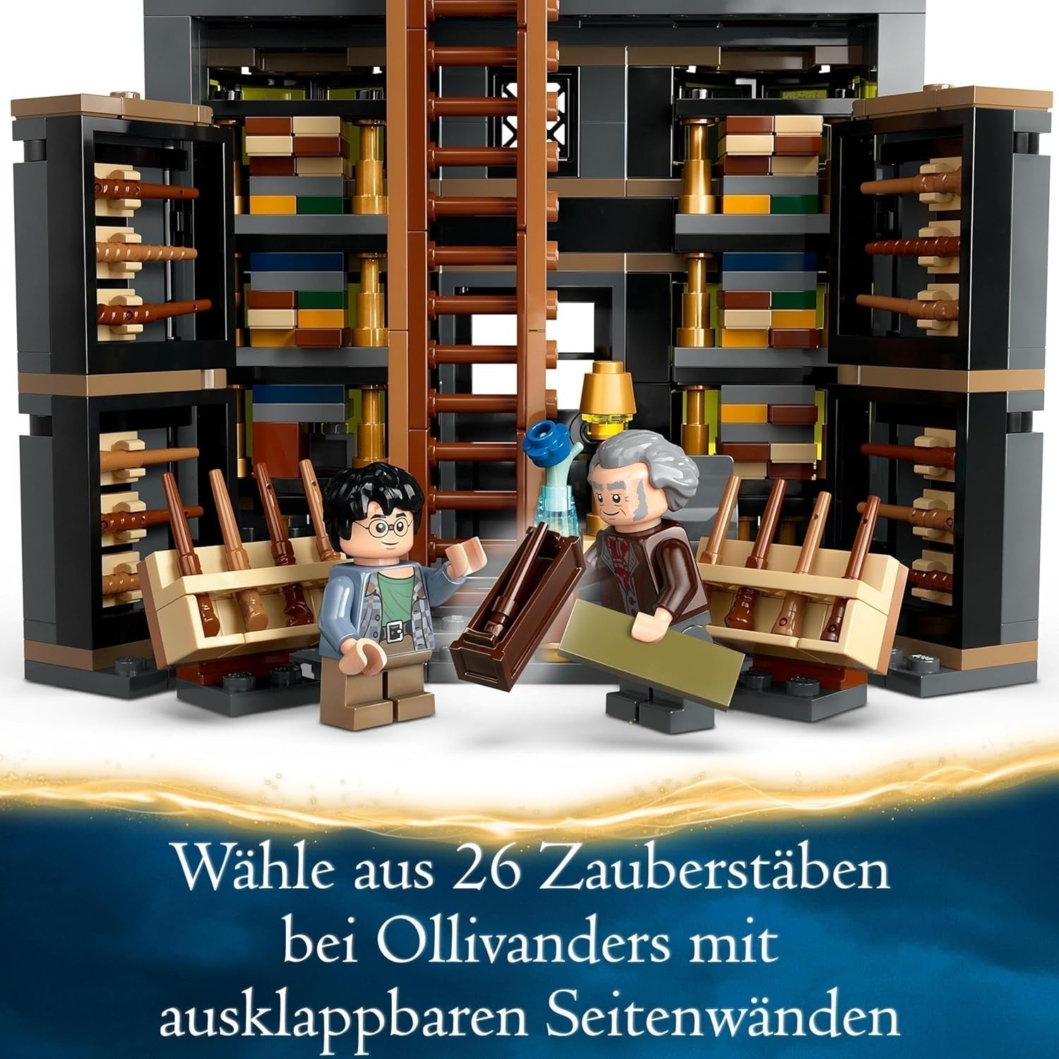 LEGO Harry Potter Ollivanders & Madam Malkin's pakken, Lands of Diagon Alley, kinderspeelset, tovenaarsspeelgoed, fantasiecadeaus voor meisjes, jongens en fans vanaf 8 jaar 76439 Bouwsets Besuche den LEGO-Store