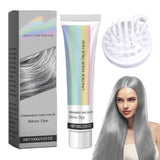 Haarverf Grijs Zilver Natuurlijk Zilvergrijs Haarverfcrème, Grijs Haarverfcrème Zilvergrijs, Zilvergrijs Natuurlijke haarverfcrème Grijze haarverf voor alle haartypes met 1 hoofdhuidstimulator (100 ml) Naty Shop Haarverf Standaardtitel
