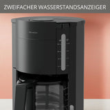 Krups F30908 ProAroma Espressomachine met filter en glazen karaf, inhoud 1,25 l, 10-15 kopjes, 1050 W, zwart
