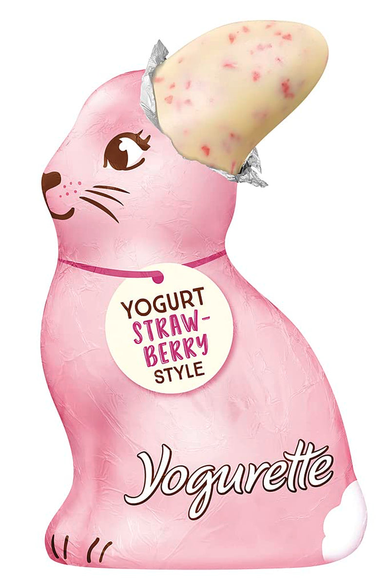 Ferrero Osterhase | 75 G| Weiße Joghurtschokolade Mit Fruchtigen Erdbeercrisps | Pasen | Osterhas | Geschenk Aus Schokolade in Hasenform Naty Shop