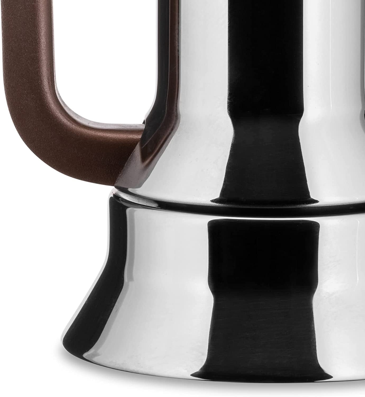 Alessi 9090/6 Espresso met 6 kopjes voor inductie, roestvrij staal, zilver, 15,5 x 13,5 x 27 cm