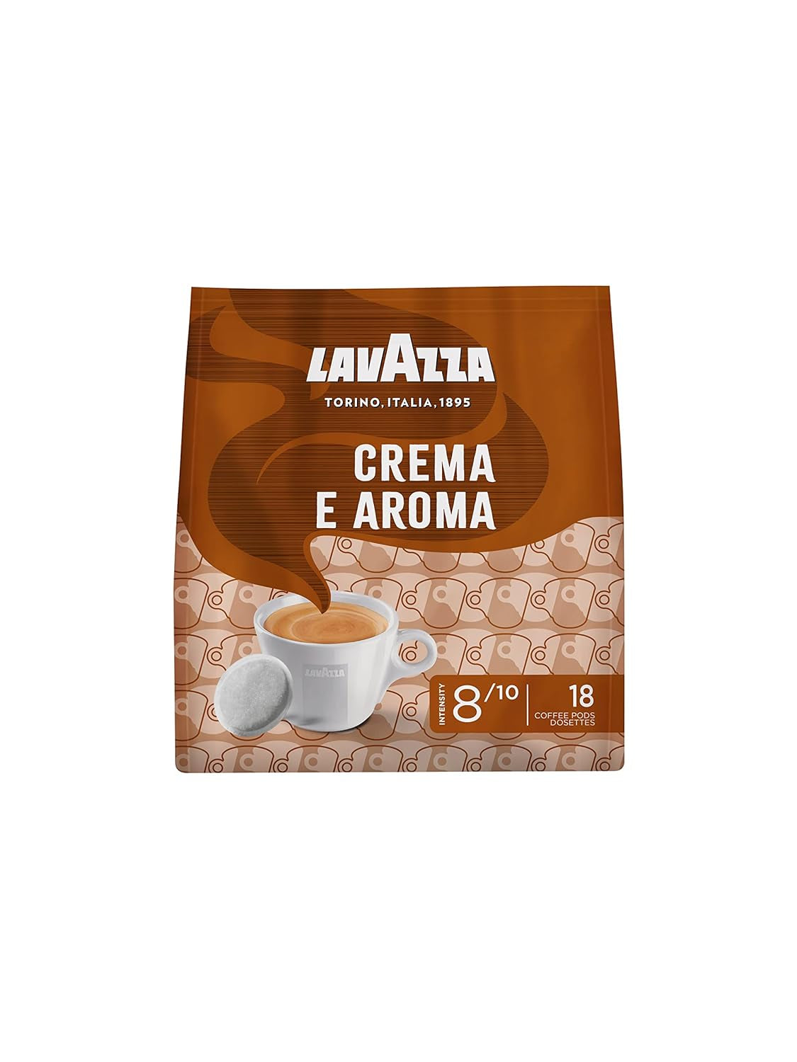 Lavazza Crema E Aroma, romige en aromatische smaak, medium Röstung, 18 Pads