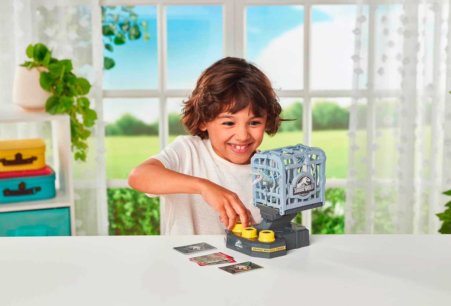 EPOCH Games, Jurassic World - Cage Breaker, 7523, dinosaurusspeelgoed, bordspel voor kinderen vanaf 4 jaar