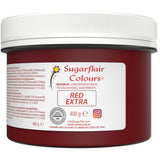 Kleurstof Sugarflair Max Concentrated Red, hooggeconcentreerde kleurstof voor marsepein en fondant, pastakleurstof Max Concentrated - 400 g