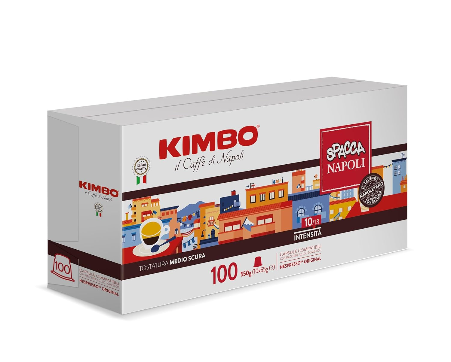 Napoli Kaffeekapseln, compatibel met Nespresso, 10 Packungen mit 10 Kapseln (insgesamt 100 Kapseln)