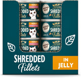 Lily's Kitchen Aus Naturichen Ingrediënt hermestellung Zerkleinerte Filets in Gelee mit Hühnchen und Lachs Ausgewachsen Nassfutter für Katzen 70 g dosis