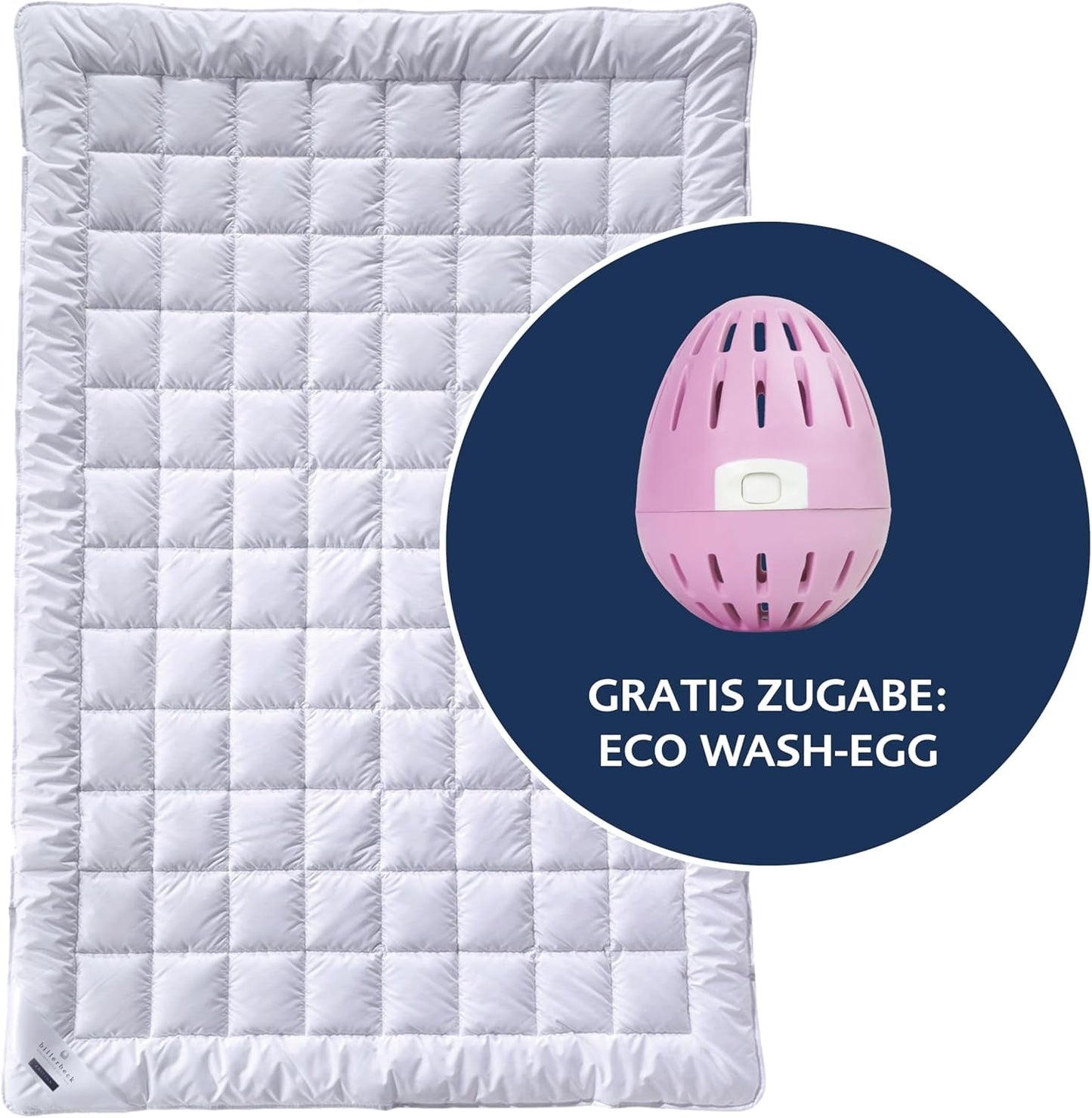 Billerbeck E22 Wash-Star UNO dekbed - all-season dekbed - 135 X 200 cm - vezelquilt - Magicfill® - holle vezels, 100% polyester - met Eco Wash-Egg Quilts en quilts Naty Shop Summer light (Sl) 135 X 200 Cm