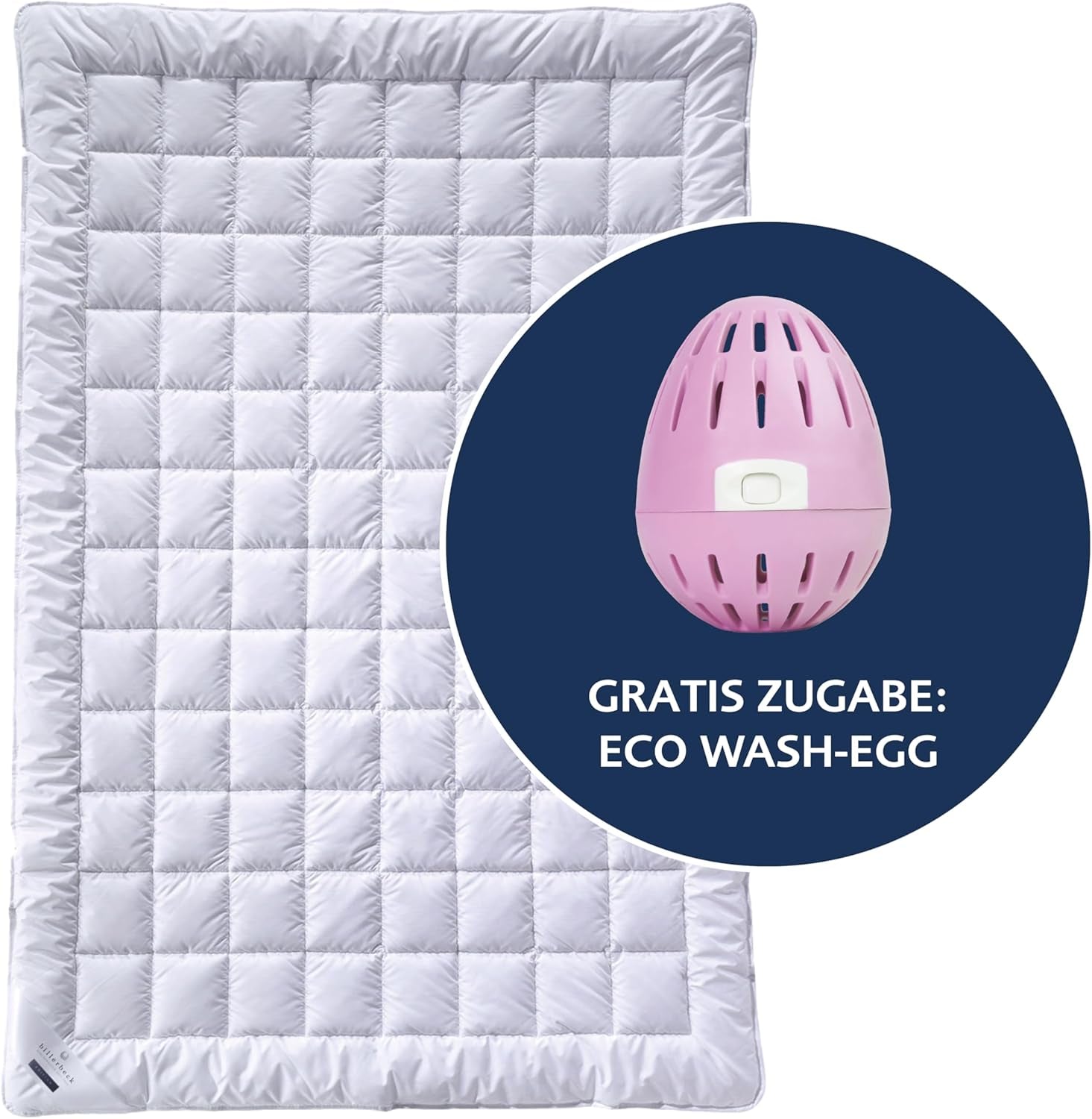 Billerbeck E22 Wash-Star UNO dekbed - all-season dekbed - 135 X 200 cm - vezelquilt - Magicfill® - holle vezels, 100% polyester - met Eco Wash-Egg Quilts en quilts Naty Shop Summer light (Sl) 135 X 200 Cm