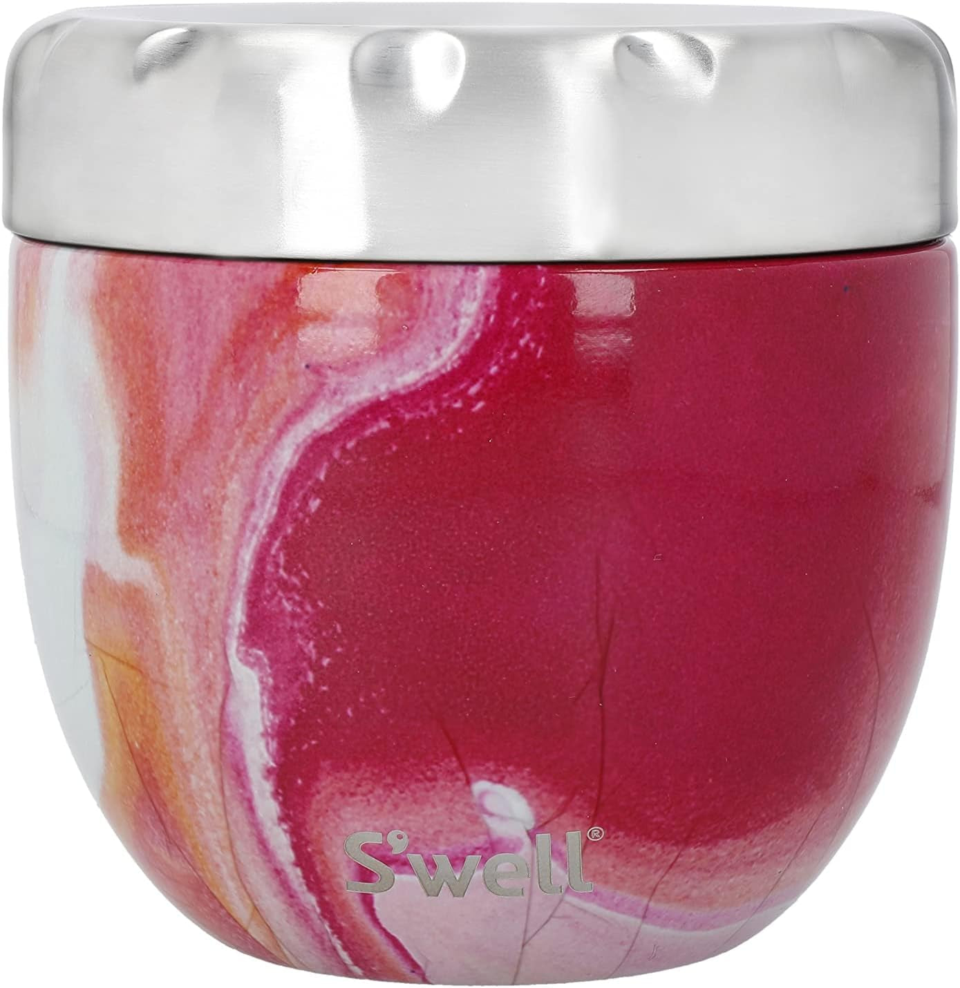 Eats 2-in-1 voerbak met schroefdeksel, 636 ml, roze agaat, drievoudig geïsoleerde lekvrije drinkfles voor op reis, tot 11 uur koud/7 uur warm Bewaardozen voor voedsel Naty Shop Standaardtitel