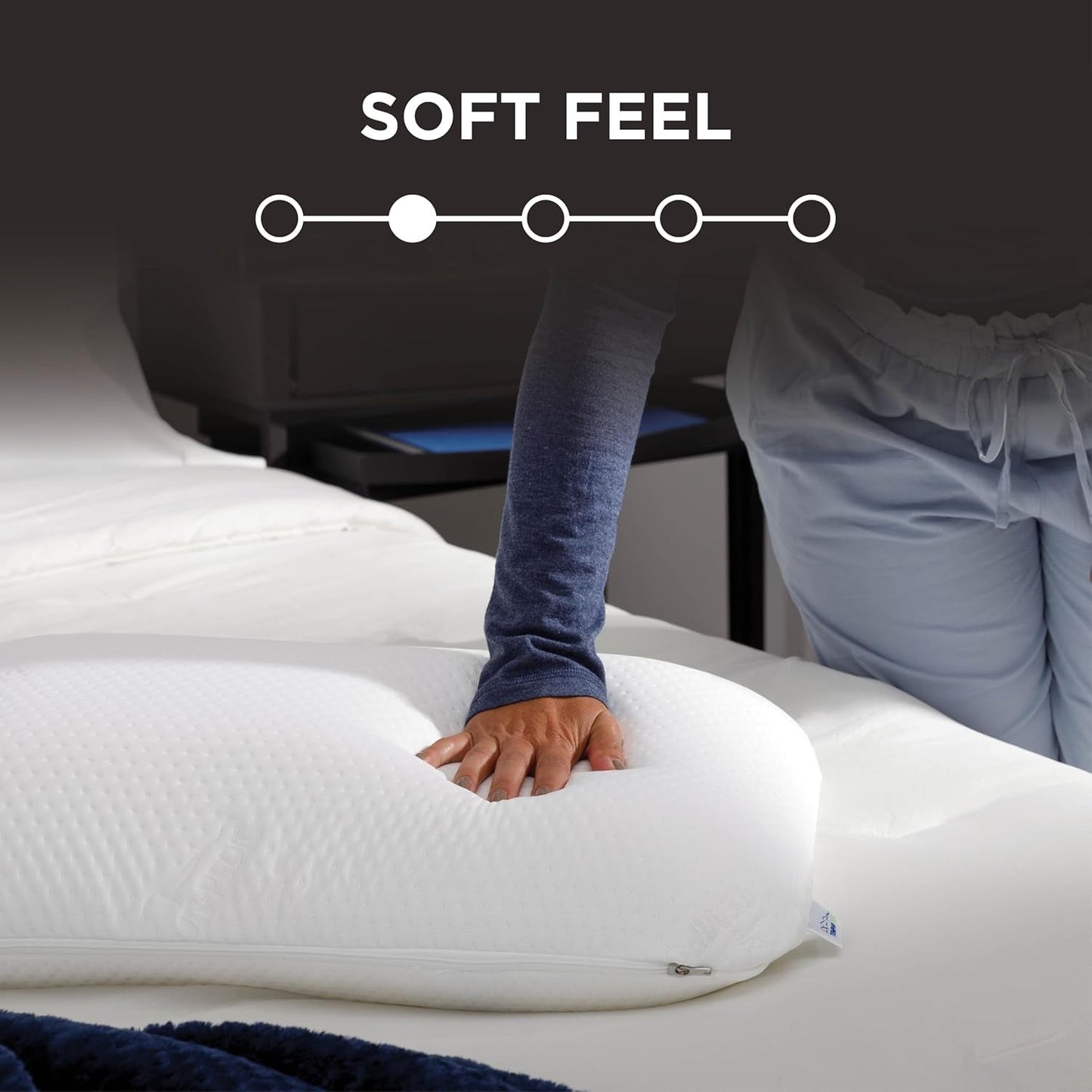 TEMPUR-PEDIC Symphony Kussen Gemaakt van traagschuim, Luxe, Zacht, Standaard, Wit Standaard kussens Naty Shop