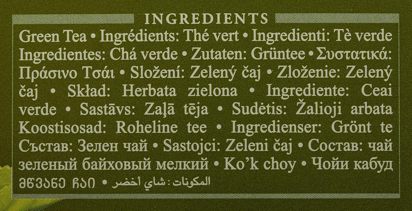 Ahmad Tea - Groene thee - Smaakverzegelde, individueel verpakte theezakjes met 2 g thee per portie - 20 theezakjes met bandjes (pak van 2)