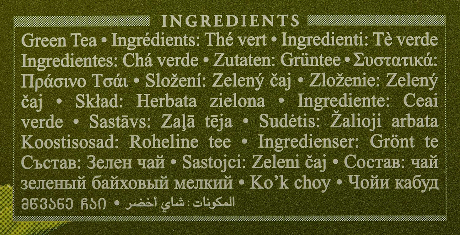Ahmad Tea - Groene thee - Smaakverzegelde, individueel verpakte theezakjes met 2 g thee per portie - 20 theezakjes met bandjes (pak van 2)