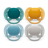 Philips AVENT Ultra Soft-fopspenen - pakket van 4 extra zachte BPA-vrije fopspenen voor baby's van 0-6 maanden, inclusief draagtas en sterilisatie (model SCF091/35)