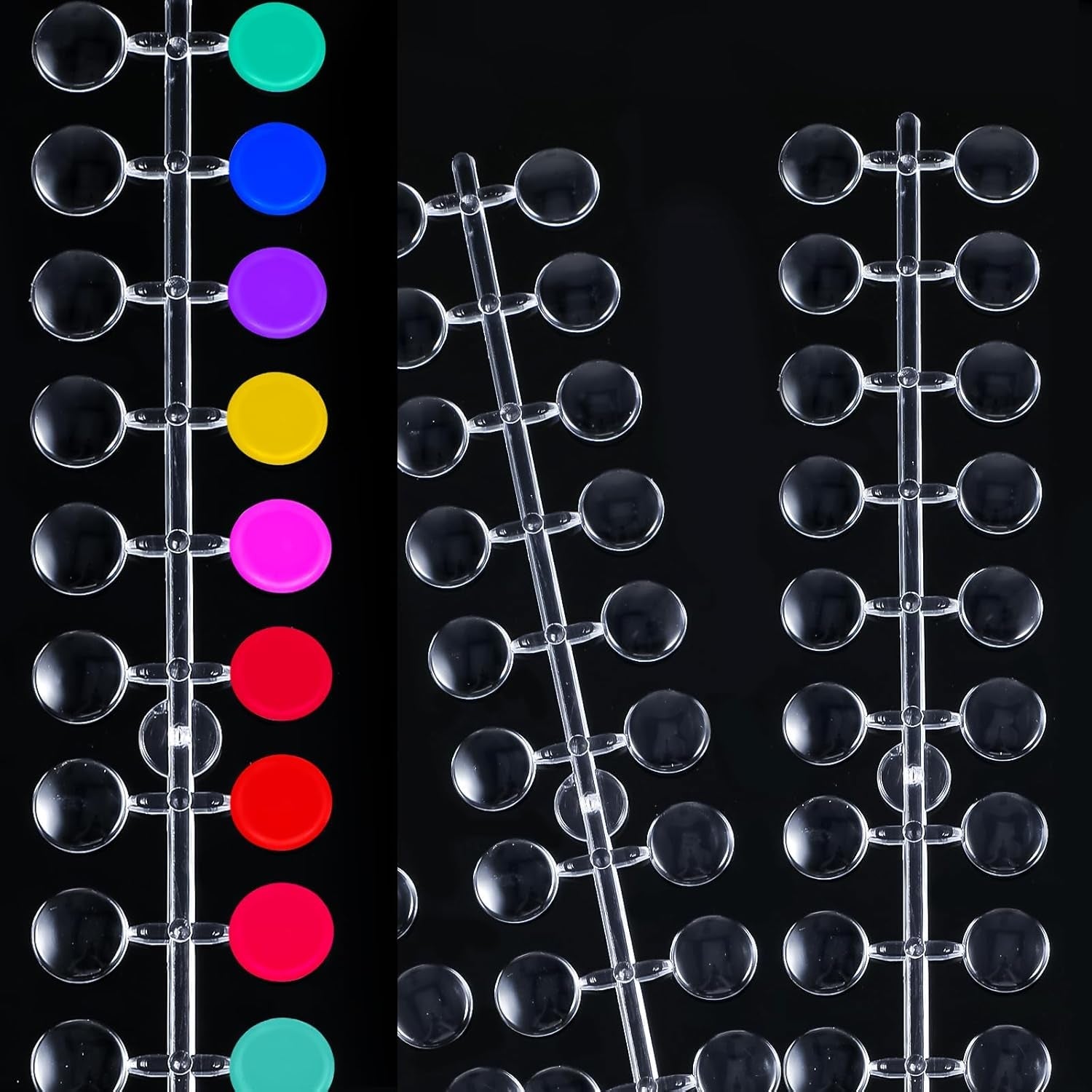 240 Stück Nagel Display Punkt Farbpunkte,Transparante Nail Art Display,Nagellack Displays Rund Für Nagelstudio en Anfänger,Diy Nail Art Nagelstudios
