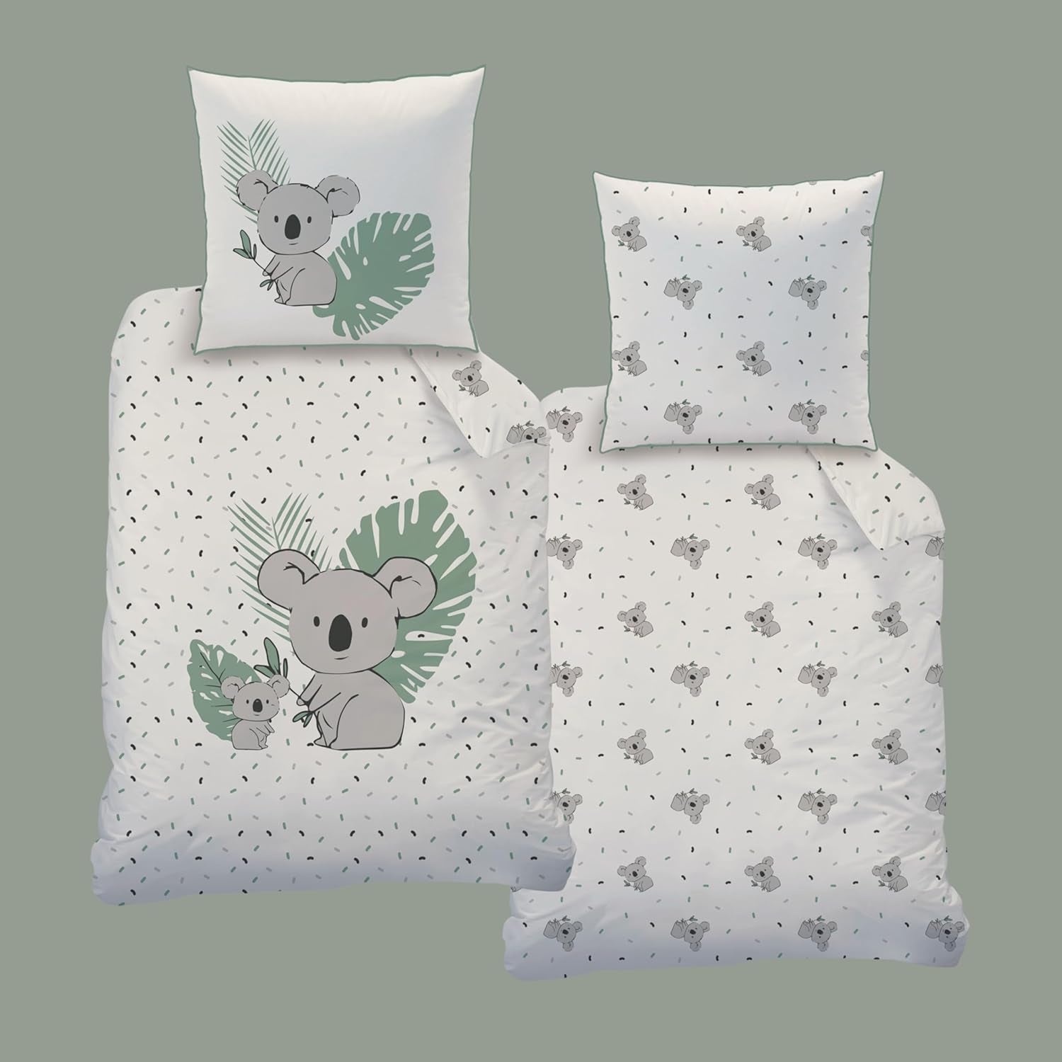 Kinderbeddengoedset, Koala of Eenhoorn, 100% katoen Beddengoed - kinderen Naty Shop