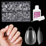 Korte Kunstnagels Ballerina 500 stuks Lijm op 12 Maten Kunstnagels Korte Zachte Gel Volledige Dekking Nageltips Voor Gelnagels Korte S
