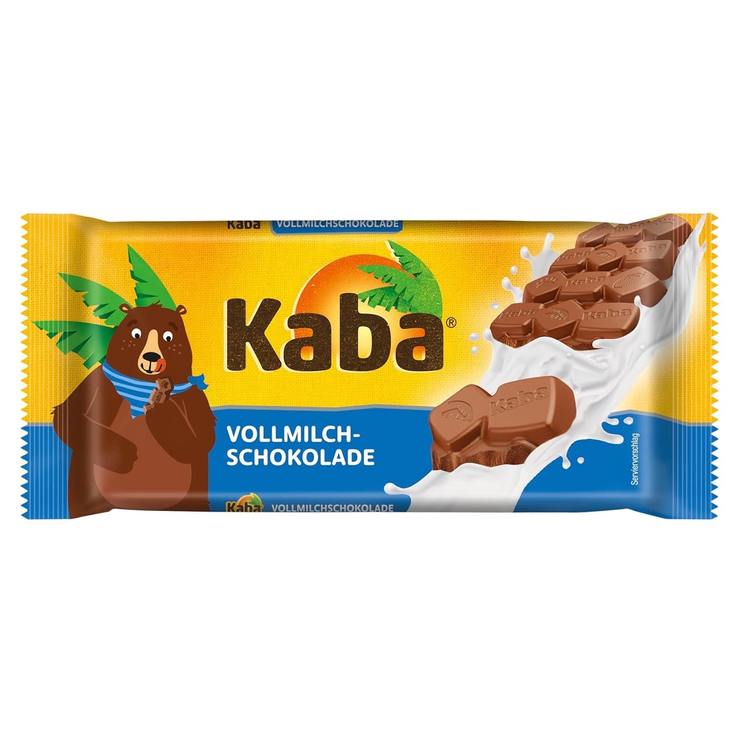 Kaba volle melk- en melkroomchocolade, gevulde chocoladereep, reep van 90 g, smeltende chocolade met lichte melkroom en originele Kaba-smaak