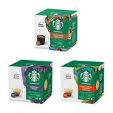 STARBUCKS Probierset, Espresso-Varianten van Nescafé Dolce Gusto Kaffeekapseln 6 x 12 (72 Kapseln) - Exclusief bij Amazon