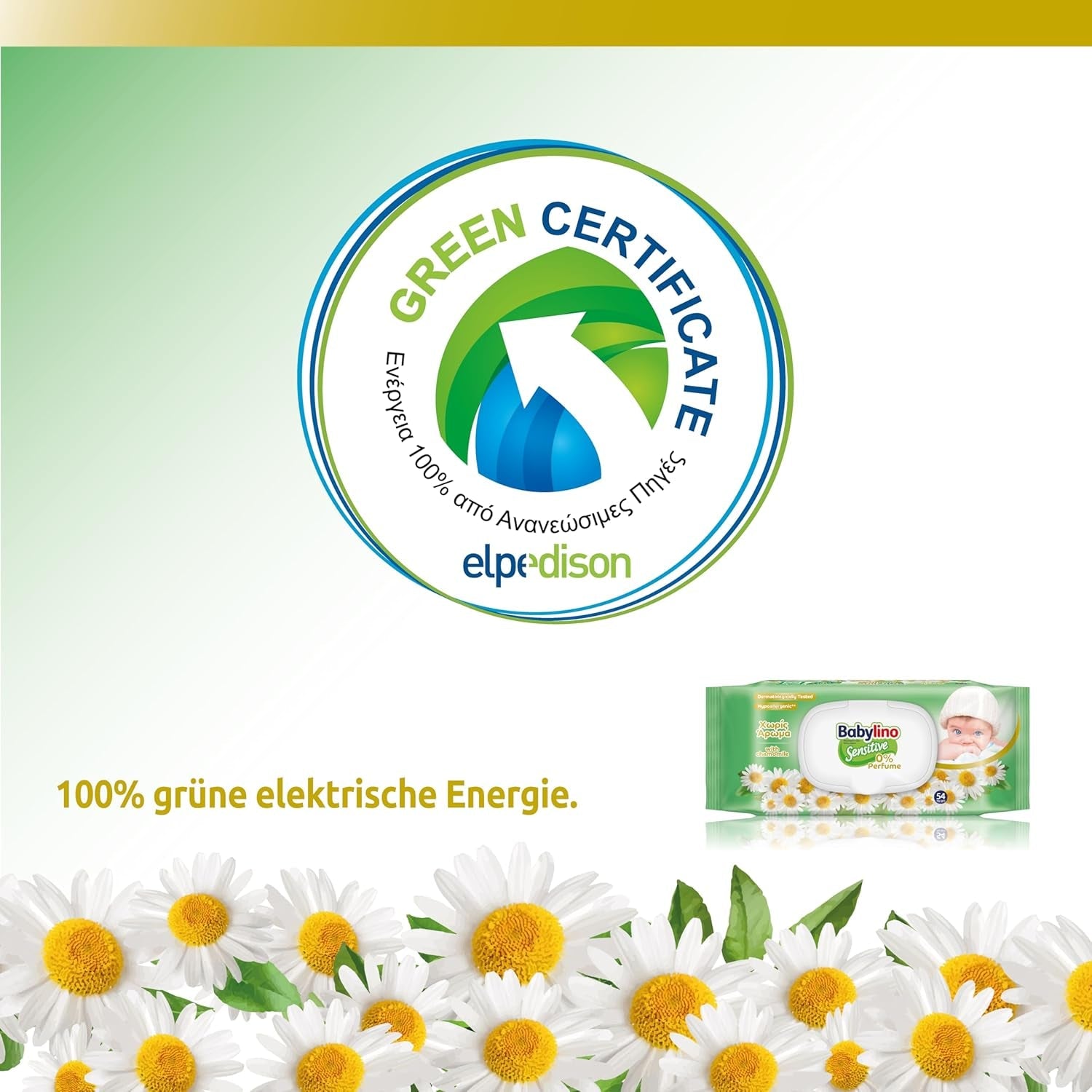 Gevoelige babydoekjes, 0% geur, 98% natuurlijke formule die de pH-balans van de huid herstelt, frisheidszegel, 54 doekjes