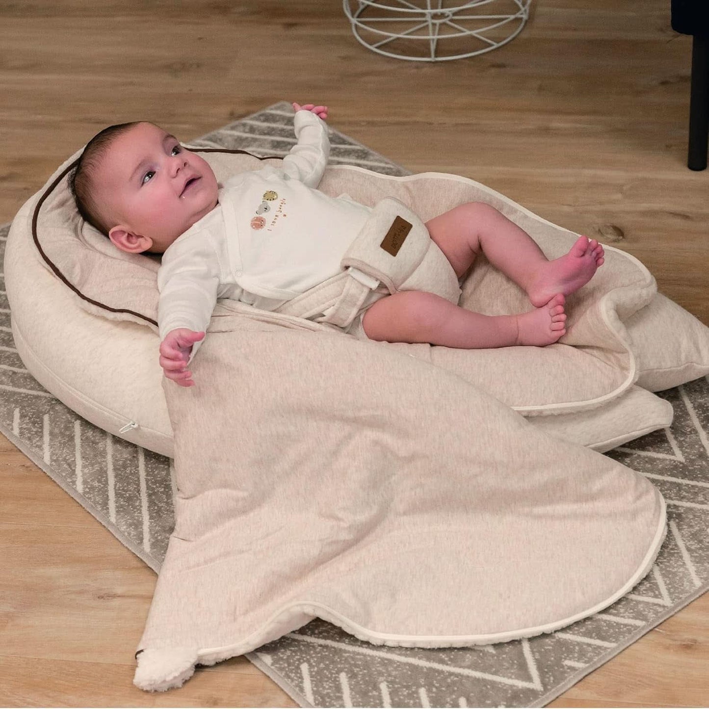 Multifunctioneel voedingskussen, 4 in 1, Soft Nova, beige, enkel kussen: 202 cm, fauteuil, 40 X 75 X 22 cm Accessoires Voeding en Borstvoeding Bebe Naty Shop