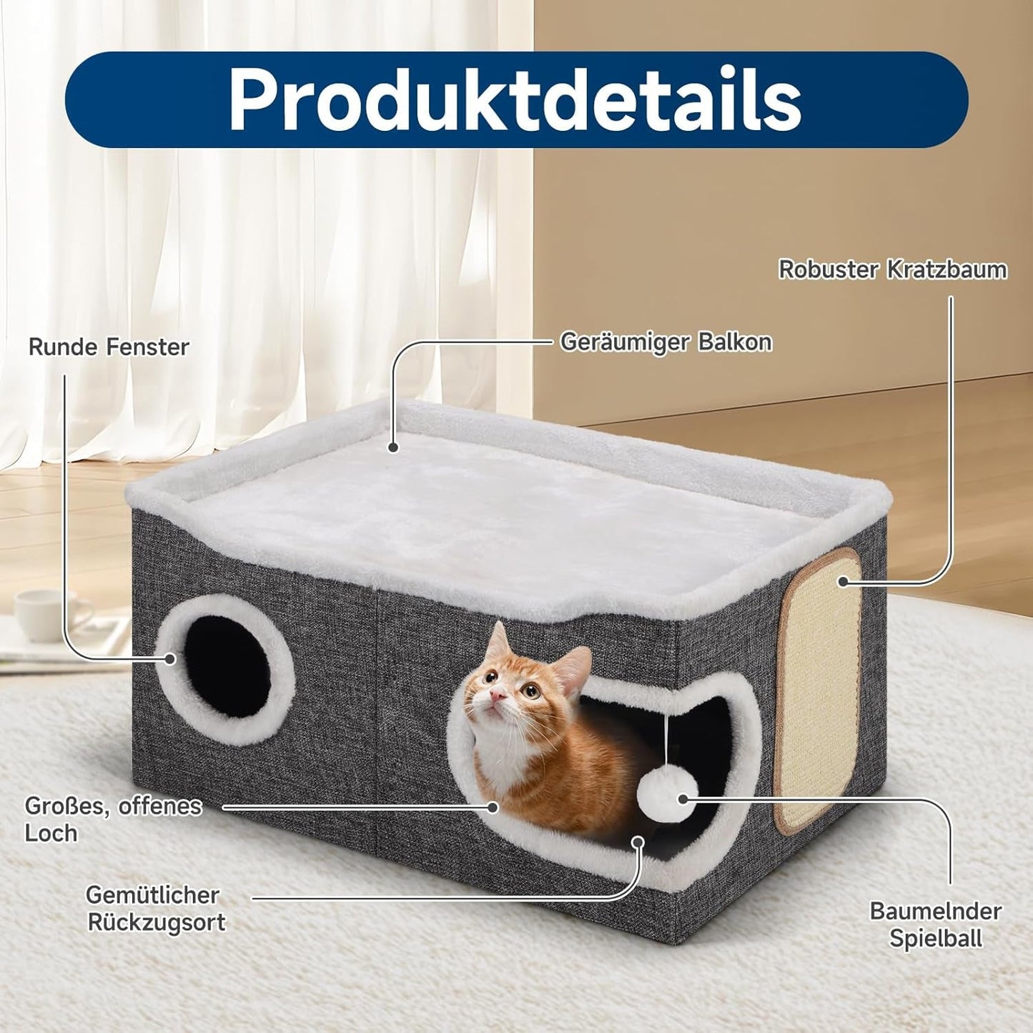 Dekens en meubels, Huisdieren, Grotten & Huizen, Katten, Kattenbedden, Katten - bedden, matrassen