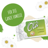 OLA nat toiletpapier - (1X40 stuks) Vochtige doekjes - kamille-extract en melkzuur, wasbaar, gevoelige huid - 40 stuks