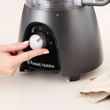 Russell Hobbs Keukenmachine [Blender/Groentenhakmolen/Tafelblender/Hakker/Blender] Keukenmachine (Kneden, Mixen en Snijden), Matte Houtskoolkeuken Naty Shop