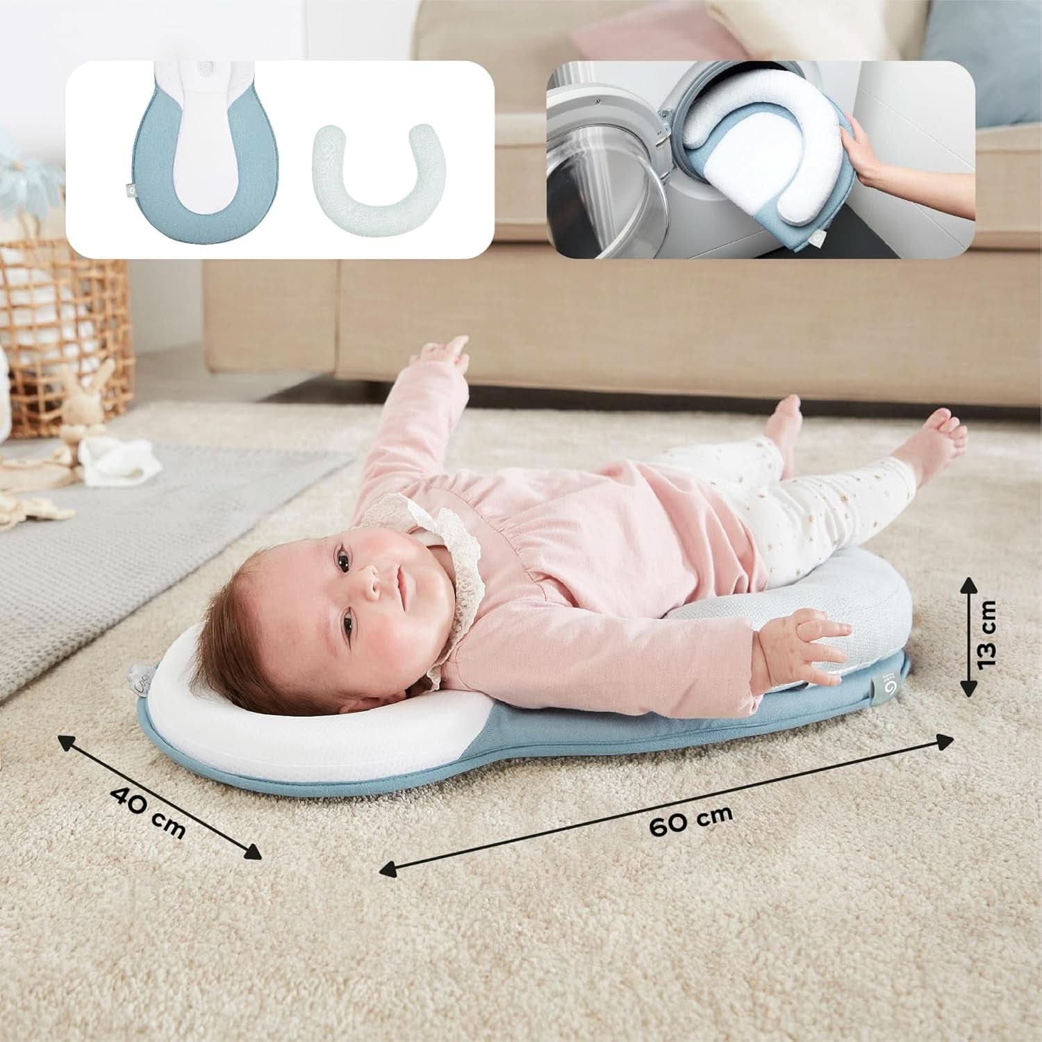 Babymoov Cosydream Mozaïek positioneringskussen voor baby's om krampjes te verlichten en plagiocefalie te voorkomen, 0-3 maanden Accessoires Voeding en borstvoeding Bebe Naty Shop
