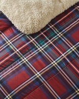 Night Lark Cozy Sherpa Fleece deken, klassieke rode tartan, 9 Tog, luxueus, pluizig, dik en omkeerbaar, perfect voor bank, bed, bank, bank. Hypoallergeen, machinewasbaar, maat: Night Lark Bedden en dekbedden