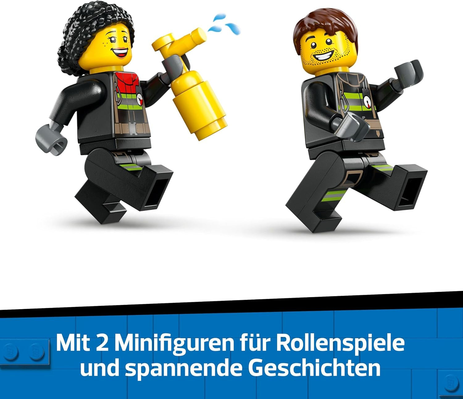 LEGO City Brandladderwagen - Speelgoedbrandweerwagen met 2 brandweerminifiguren voor jongens en meisjes vanaf 4 jaar - educatief speelgoed - cadeau voor kleuters 60463 Bouwsets Besuche den LEGO-Store