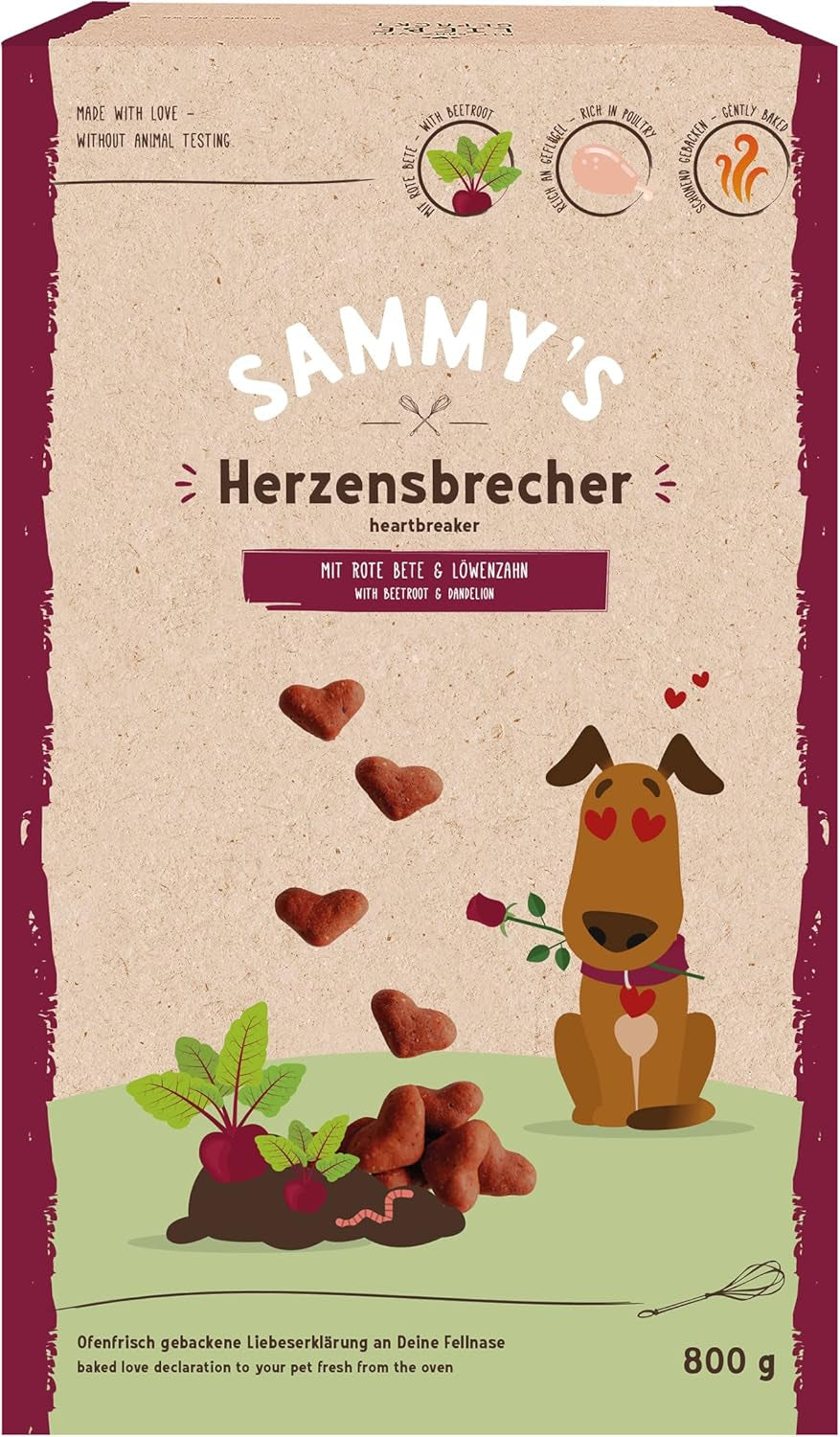 Sammy's Muesli-munten | Krokant gebakken snacks voor honden | 5 graanmueslimunten voor je grote harige vriend (30kg+) | 1 kg