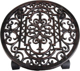 Plantenstandaard, bloemenstandaard in antieke stijl, rond, diameter ca. 29 cm