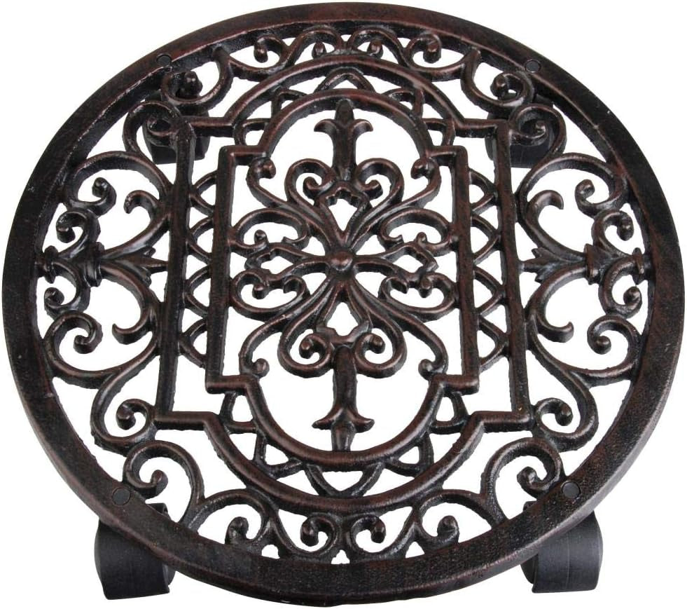 Plantenstandaard, bloemenstandaard in antieke stijl, rond, diameter ca. 29 cm