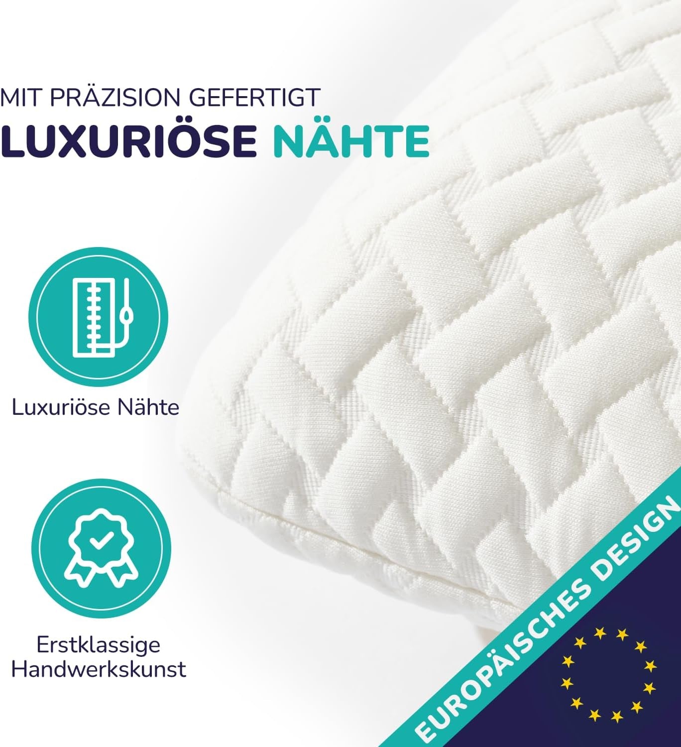 ZenPur Orthopedisch nekkussen 40x60-13cm, Memory Foam Hoofdkussen - Ergonomisch slaapkussen voor nek en schouders, Oeko-TEX gecertificeerd