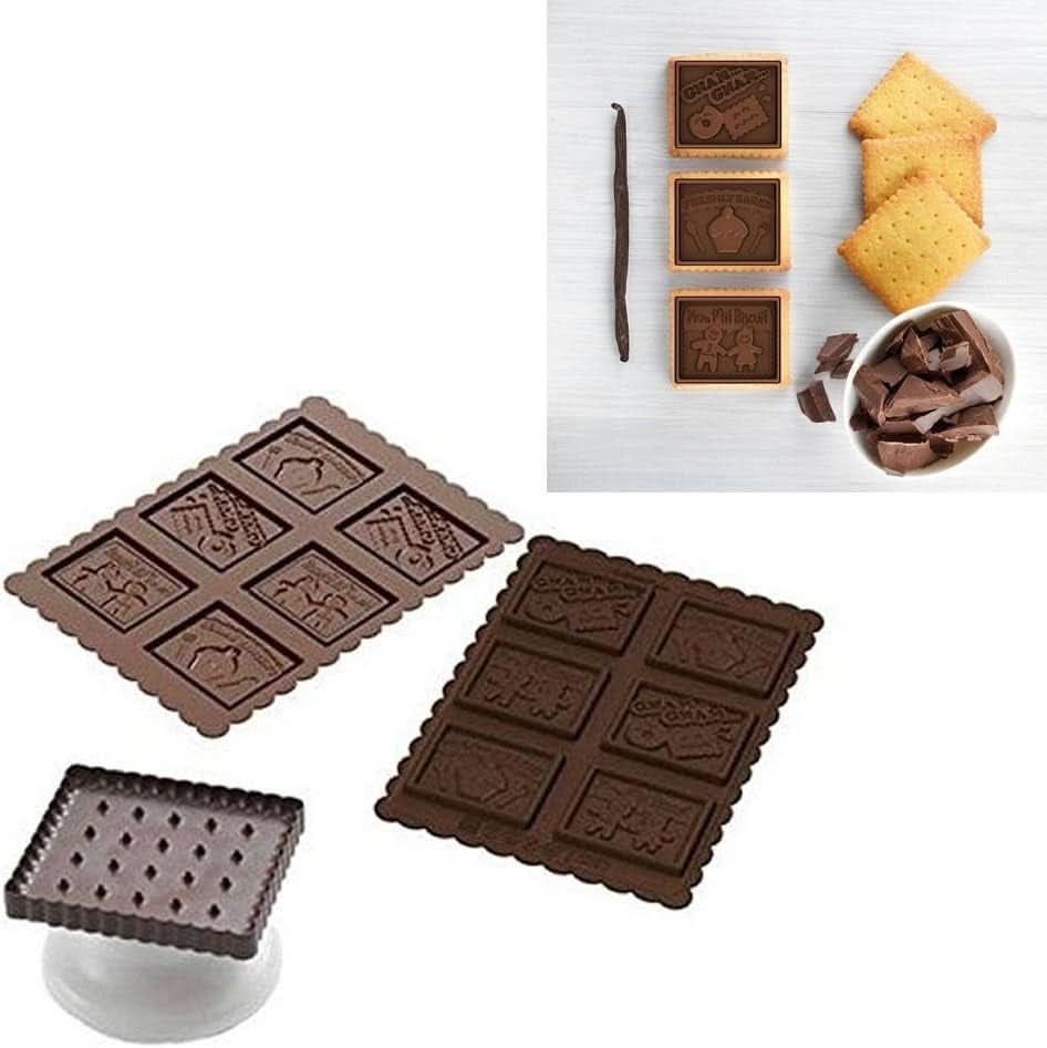 Silikomart 22.164.77.0165 CKC04, koekjesvormer, Silicon Gnam Gnam Shape, 6 holtes. (CKC04) Keuken Naty Shop