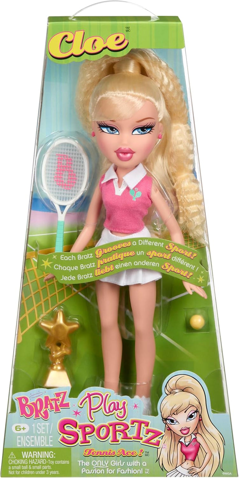 Bratz Play Sportz Cloe (Tennis) – modepop met accessoires