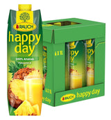 Rauch Fijne Dag Ananas | Explosie van tropische smaken | Gemaakt van 100% geconcentreerd ananassap | 6 x 1 liter, Tetra Prisma Alcoholvrije dranken Naty Shop