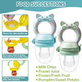 Baby-fruitfopspenen, 2-pack fruitfopspenen voor baby's vanaf 3 maanden Verbeterde versie 2023, vulbare fopspenen, papfopspenen, fruitfopspenen voor baby's, BPA-vrij, 8 siliconen spenen in 3 maten