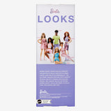 Barbie Looks-pop, verzamelfiguur nr. 24 met bruin haar en moderne Y2K-mode, sprankelende strapless jurk met peep-toe hoge hakken, HRM16 Naty Shop-poppen