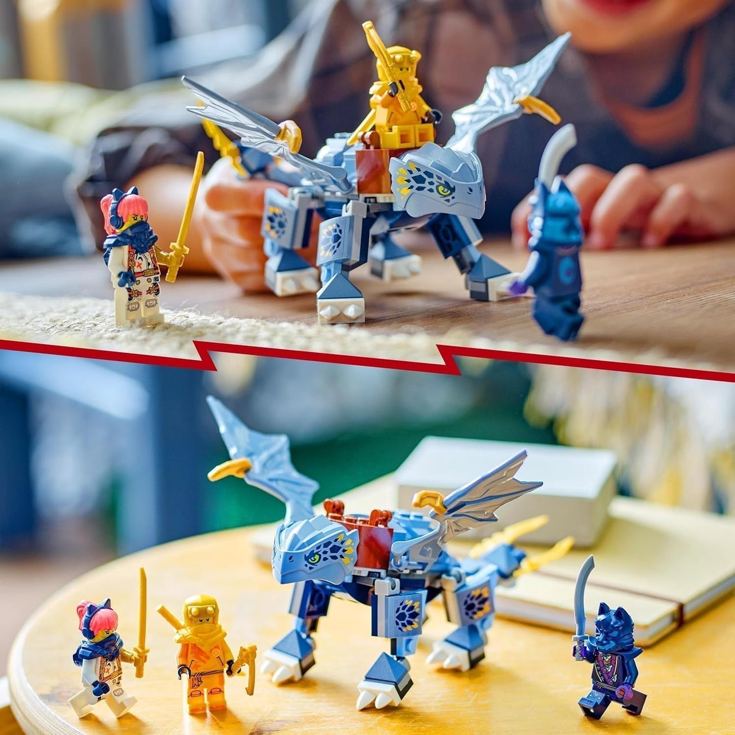 LEGO NINJAGO Riyu de babydraak Draakspeelgoed met 3 minifiguren, bouwbaar ninjaspeelgoed voor jongens en meisjes van 6 jaar oud, cadeau boordevol actie voor kinderen 71810 Bouwsets
