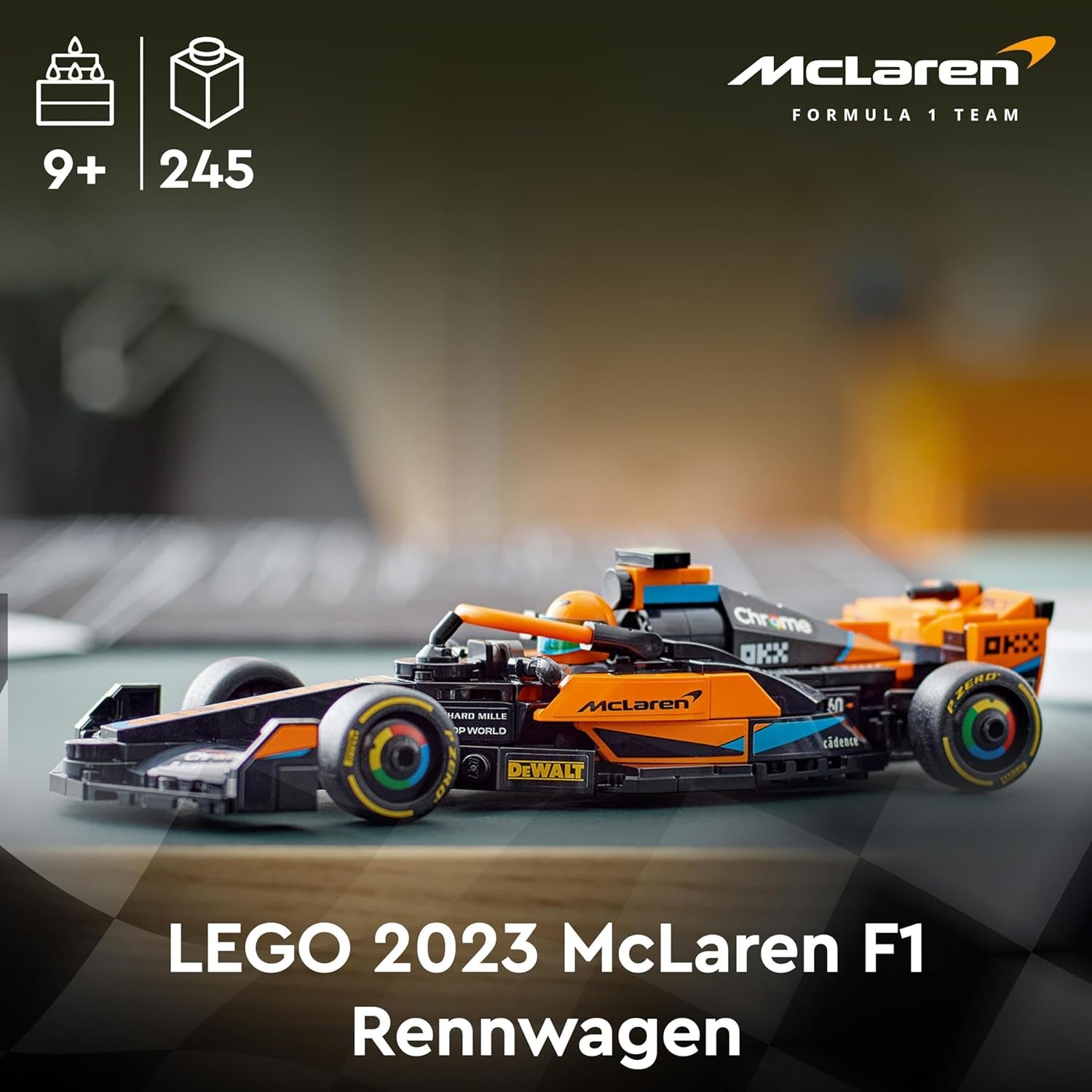 LEGO Speed Champions McLaren Formule 1 Raceauto 2023, speelgoed voor jongens en meisjes vanaf 9 jaar die graag zelfstandig spelen, bouwbaar voertuigmodel, kinderkamerdecoratie 76919 Bouwsets Besuche in LEGO-Store
