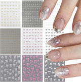 GZMAYUEN 12 kleuren Franse nagelstickers 3D Franse kleurverloop nagelstickers Zelfklevende nagelontwerp Nagelaccessoires
