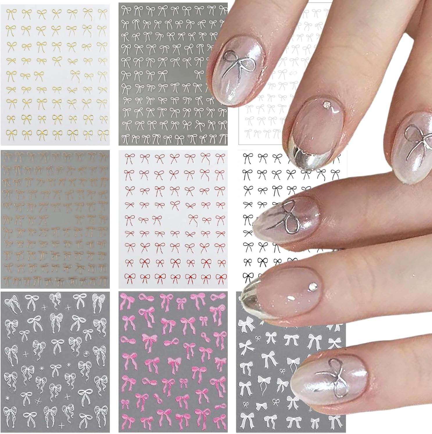 GZMAYUEN 12 kleuren Franse nagelstickers 3D Franse kleurverloop nagelstickers Zelfklevende nagelontwerp Nagelaccessoires
