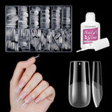 Korte Kunstnagels Ballerina 500 stuks Lijm op 12 Maten Kunstnagels Korte Zachte Gel Volledige Dekking Nageltips Voor Gelnagels Korte S