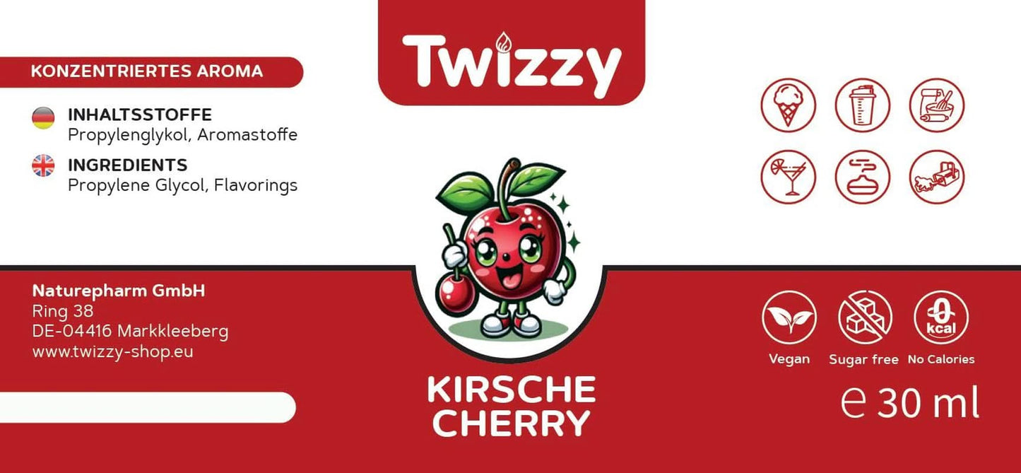 Twizzy, geconcentreerde kersensmaak, 30 ml Aroma's Naty Shop