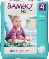 Bambo Nature babyluiers, maat 4 (7-14 kg) - 48 stuks. Premium luiers met verbeterde lekbescherming | Ultiem comfort en vrijheid voor actieve kinderen | Dermatologisch geteste luiers