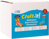 Baker Ross 'Wellies' keramische potten voor kinderen (2-pack)
