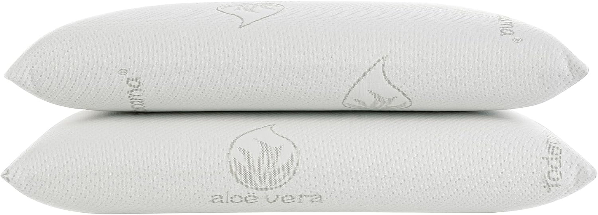 Todocama - Memory kussen, aloë vera, 2 stuks, 70 cm, wit Naty Shop standaard kussens