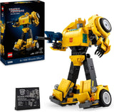 LEGO Icons Transformers Bumblebee, robotactiefiguur voor volwassenen, filmbouwset voor sciencefictionfans, kan worden omgevormd tot een auto, avonturenspeelgoed 10338 Bouwsets Bekijk de LEGO-Store standaardtitel