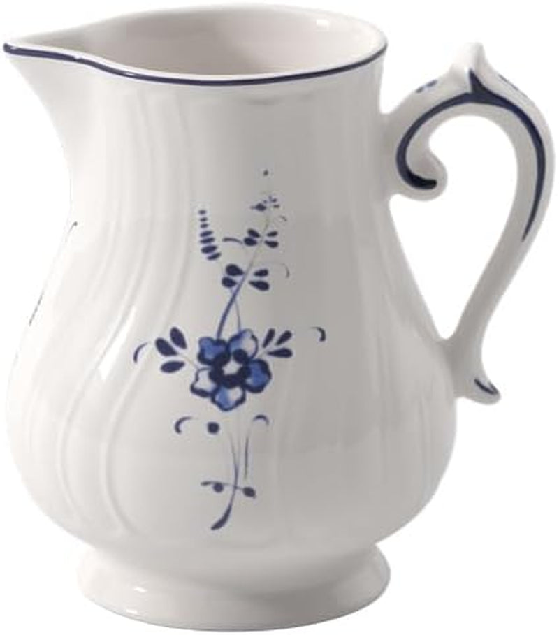 Villeroy & Boch Vieux Luxembourg Melkmok, 300 ml, Premium porselein, Wit/Blauw, 1023410760, Veelkleurig
